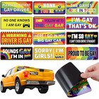 12 Pcs Gay Pride Funny Magnet Bumper Sticker - Lgbt Rainbow Pride Prank