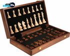 15   Walnut Chess Set With Storage Board For Adults   Children 2 Players