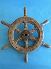 20    Vintage Wood   Metal Ship Wheel - Nautical Maritime Decor