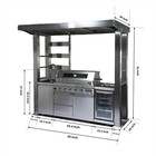 94   6-burner 85000 Btu Deluxe Gas Outdoor Kitchen Barbecue Island Grill W  Roof