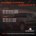2-3 Inch Rear Lowering Drop Shackles For Chevy Silverado Gmc Sierra 2001-2010