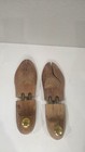 Vintage Wooden Split Toe Shoe Trees Brass Knob Adjustable Men   s Pair