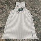 Vintage Harlem Globetrotters Fubu  Basketball Jersey  36 Xl White green