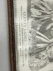 Antique Wooden Framed Fashion Advertisement  godey s Ladies  1830-1880