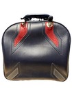Vintage Brunswick Bowling Ball Bag Tri Color Blue Red Single Vinyl Faux Leather