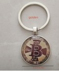 Bitcoin Coin Btc Keychain Cryptocurrency Keyring Key Fob Pendant Gold Silver