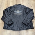 Vintage Harley Davidson 3xl 100th Anniversary Zip Leather Jacket Black Riding