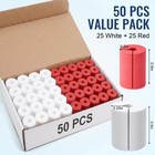 Gulfmew 50 Pcs Foam Inserts For Washing Machine Suspension Rods Red   White