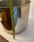 Vintage Revere Ware 8 Qt Stock Pot Copper Bottom  Welded Metal Handles Usa
