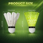 24 Pack Badminton Shuttlecocks Badminton Birdies Plastic Training Balls With    
