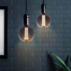 Next Glow Led Decorative Light Bulb  Vintage Black Metal Cage Edison Light