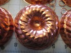 Lot Of 8 Copper Colored Jello Molds Wall Hangers