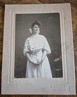 Antique Photo Of Pretty Woman In White Dress Portland Oregon Edwardian Era C1908