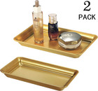 Vintage Farmhouse Decor Metal Vanity Tray 2 Pack  countertop Guest Hand