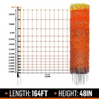 Electric Fence Poultry Netting 48  X 164  - Portable Pre-assembled Electric N   
