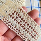 2 Yd 1 5  Vintage 1940s Handmade Bobbin Lace Ecru Cotton Or Linen