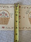 Vintage 1980s-90s Country Heart Basket Wall Paper Border 20 Yards Total 4 Roll