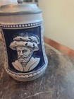 Vintage German Lidded Beer Stein  Beer Mug  Gerz With Pewter Lid Collectible