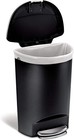 Simplehuman 50 Liter   13 Gallon Semi-round Kitchen Step Trash Can With Secure S
