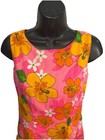 Vintage 60s Mod Hippie Flower Power Psychedelic Romper Playsuit Shorts Dress Xs