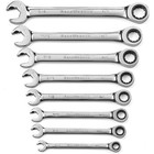 12 Point Open End Ratcheting Wrench Set 8 Pc 72 Tooth Combination Tool Set New