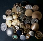 Mixed Lot Of 40 Vintage Metal Buttons
