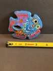 Hand Painted Talavera Sand Dollar Fish Coastal Tiki Wall Art Spring Sea Life