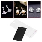 100pcs Black Earring Display Card Jewelry Cards With Self Adhesive Bags 5x9cm