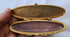 Vtg Grandma Estate Estee Lauder Solid Perfume Compact Gold Finish Portrait 1970s