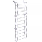 White Over Door Shoe Rack Organizer 36 Pairs Wall Hanging Storage Space Saver