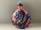 Chinese Old Beijing Glaze Carved Dragon Statue Exquisite Bottle
