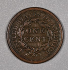 1851-p  liberty Head  One-cent Copper Coin  Braided Hair  Normal Date  Au