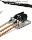 Abs Utensil Rest With Drip Pad - Holder For Spoons  Ladles  Tongs   Spatulas