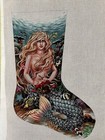 Liz Goodrick-dillon Handpainted Mermaid Needlepoint Canvas-stocking  18 Mesh