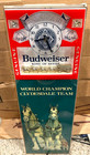 Vintage Budweiser Beer Clydesdale Lighted Clock Sign-bar-bud-ale-wagon-lager-htf