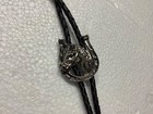 Vintage Western Bolo Tie Lot Of 4 - Cowboy Horse Shoe  Saddle  Cactus