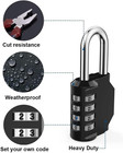 Combination Lock Resettable 4 Digit Padlock With Combination   Waterproof And He