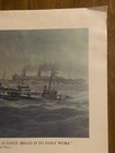 Vintage Navy Recruiting Poster- A Fast Convoy-world War 1  Navy Ship Militaria