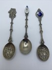 X4 Vintage Made In Holland Souvenir Spoon Lot Delft Blue Serving Silver Plate