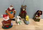 Mixed Lot Of 6 Vintage Christmas Tree Ornaments Variety Pack