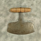 Unbranded Vintage Mezzaluna Herb Chopper 6in Blade Wood Handle - Used