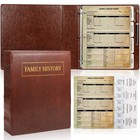 Family History Binder 3 Ring - 50 Sheet Genealogy Kit With Dividers   Charts