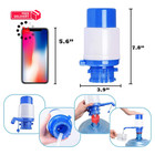 2 Pack Water Bottle Pump  5 Gallon Portable Manual Drinking Pump 5  Blue