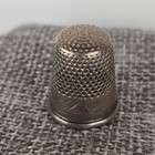 Antique Sterling Silver Thimble Lot 2 Engraved Monogram B Sewing Collectible