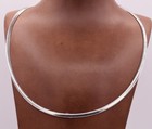 4mm Italian Reversible Omega Chain Necklace 14k Yellow Gold-plated Silver 925
