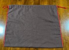 Coach Dust Bag Brown W red Trim Drawstring 13   x16    Purse Wallet Shoes Accessory