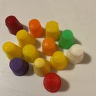 Vintage Plastic Sewing Thimble Lot Of 13 Finger Protectors For Needlework Crafts