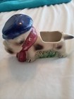 Vintage Bulldog Dog Planter Wearing Scarf And Hat Beret Made In Japan