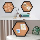 4 Pack Hexagon Cork Bulletin Board Corkboard Decorative Display For Home Office