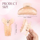 8 Pcs Large Acrylic Hair Claw Clips For Women Non Slip Peach Blush Color Marble